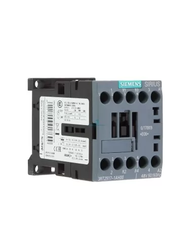 Contactor Siemens 3rt25171ah00 5,5kw, 48v 50hz, 4p, 2na+2nc s00